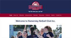 Desktop Screenshot of hamersleynetball.com.au