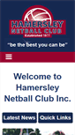Mobile Screenshot of hamersleynetball.com.au